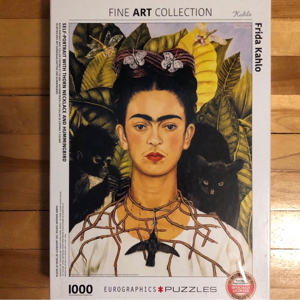 Frida Kahlo 1000 Piece Jigsaw Puzzle Mexican Art Monkey Cat Hummingbird